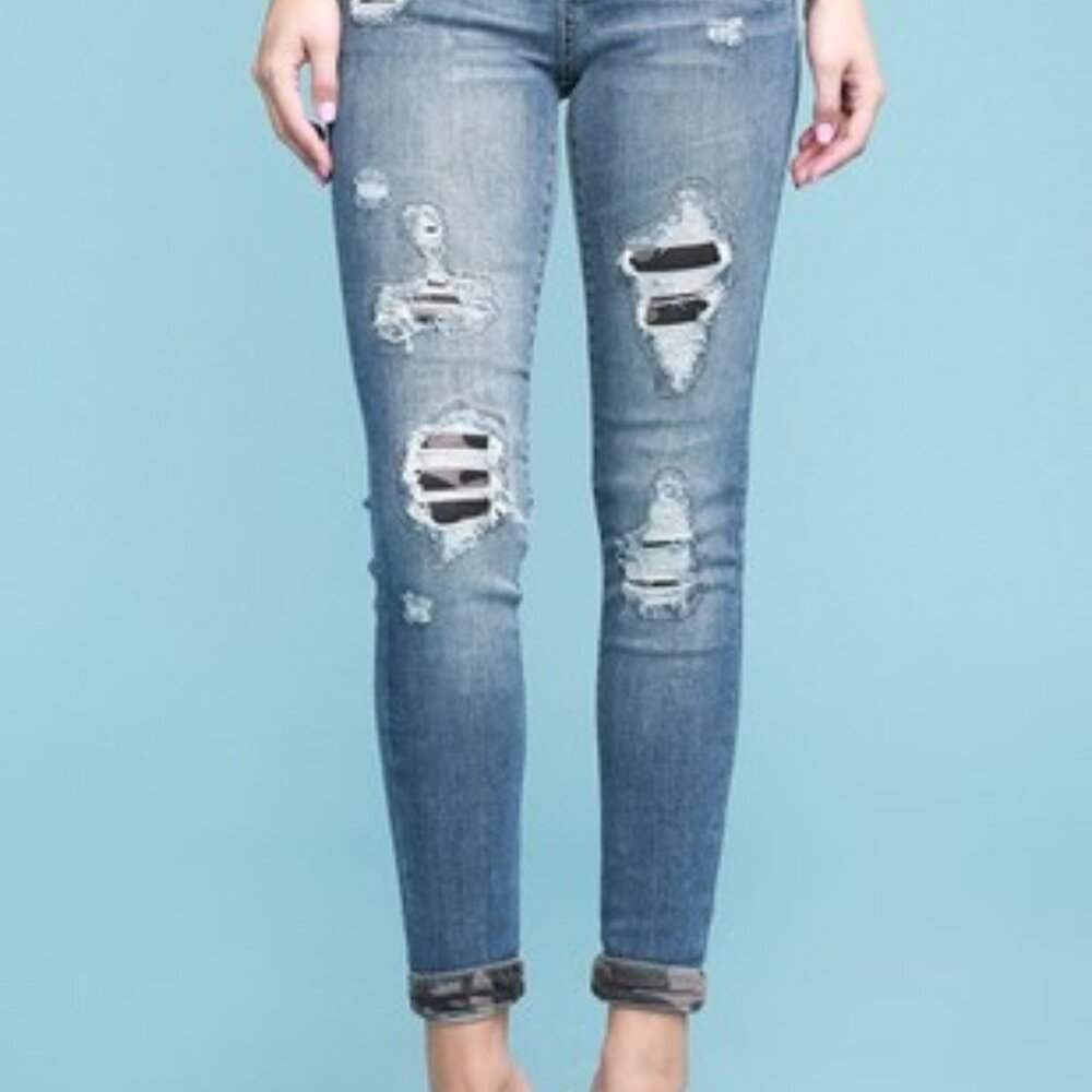 Judy Blue Camo patch jeans